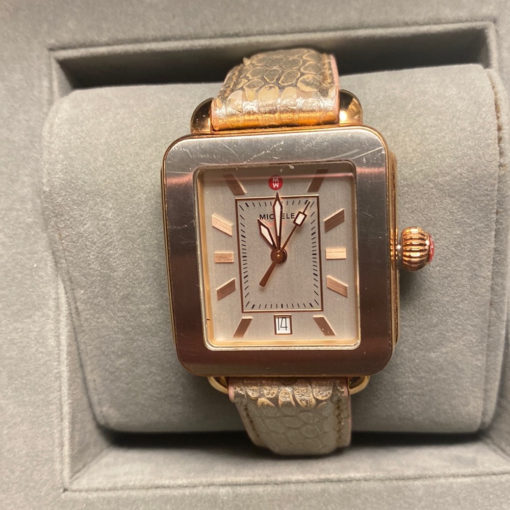 Michele rose gold and silver watch💞